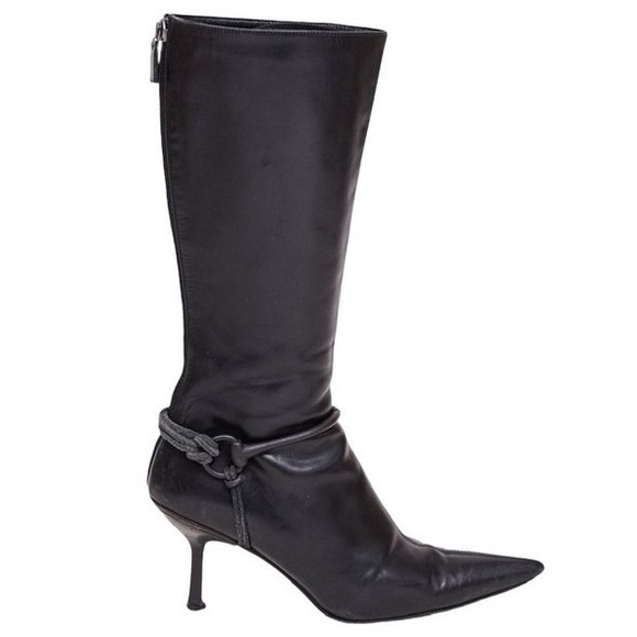 Gucci Tom Ford Knee High Horse Bite Leather Boots size 7 - Picture 1 of 9